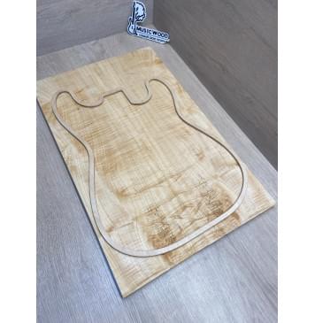 Клён Белый Явор, Волнистый заготовка на топ Радиал А Волна ААА 14х175х555 мм - 2 шт (книжкой) Уценка-потемнения-15