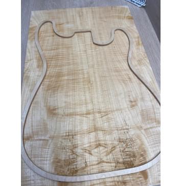 Клён Белый Явор, Волнистый заготовка на топ Радиал А Волна ААА 14х175х555 мм - 2 шт (книжкой) Уценка-потемнения-18