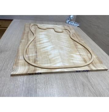 Берёза Пламенная заготовка на топ Радиал АА Волна ААА 8х192х505 мм, 2 шт, книжкой-5