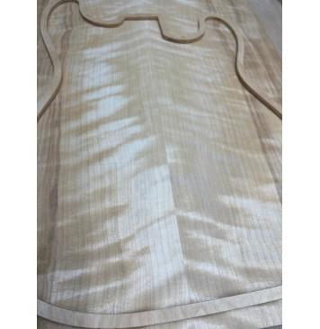 Берёза Пламенная заготовка на топ Радиал АА Волна ААА 8х192х505 мм, 2 шт, книжкой-3