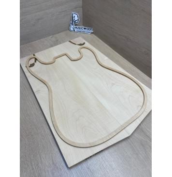 Клён Белый Явор, Волнистый заготовка на топ Тангент АА Волна А 14х185-163х515-485 мм - 2 шт (книжкой) Уценка-потемнения с обратной стороны-5