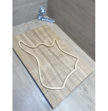 Ясень Дальневосточный Волнистый Лёгкий заготовка на топ для Тревел гитары Смешанный ААА Волна А, 598 кг/м3, 2 шт., книжкой-9