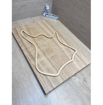 Ясень Дальневосточный Волнистый Лёгкий заготовка на топ для Тревел гитары Смешанный ААА Волна А, 598 кг/м3, 2 шт., книжкой-6