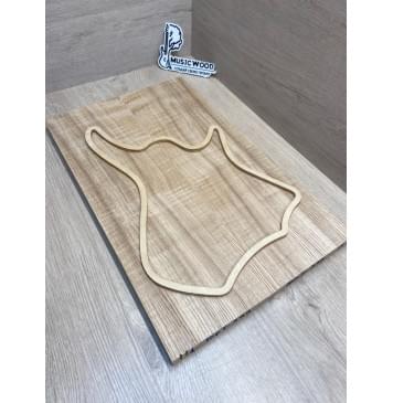 Ясень Дальневосточный Волнистый заготовка на топ для Тревел гитары Смешанный ААА Волна А, 601 кг/м3, 2 шт., книжкой-6