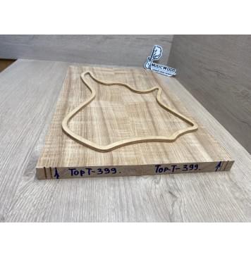 Ясень Дальневосточный Волнистый заготовка на топ для Тревел гитары Смешанный ААА Волна А, 601 кг/м3, 2 шт., книжкой-1