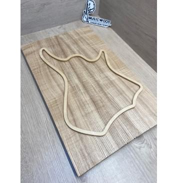 Ясень Дальневосточный Волнистый заготовка на топ для Тревел гитары Смешанный ААА Волна А, 601 кг/м3, 2 шт., книжкой-7