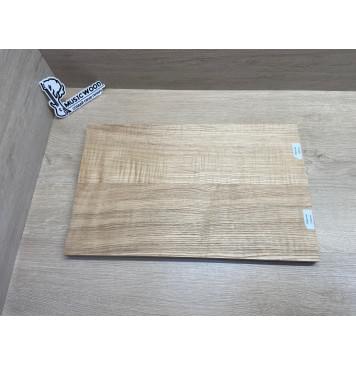 Ясень Дальневосточный Волнистый заготовка на топ для Тревел гитары Смешанный ААА Волна А, 601 кг/м3, 2 шт., книжкой-0