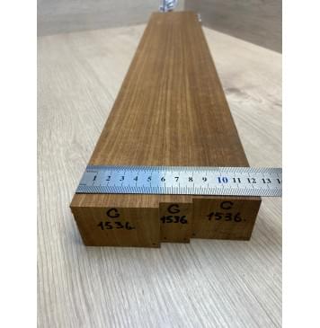 Корина (Лимба-Офрам) Печёная 180гр заготовка для грифа электрогитары Радиал ААА 43х(56-20-43)х720 мм - из 3х частей (присутствуют червоточины)-4