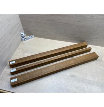 Корина (Лимба-Офрам) Печёная 180гр заготовка для грифа электрогитары Радиал ААА 43х(56-20-43)х720 мм - из 3х частей (присутствуют червоточины)-11