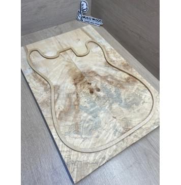 Клён Американский Волнистый заготовка на топ Смешанный АА Волна АА 18х182х535 мм - 2 шт. (книжкой)-6