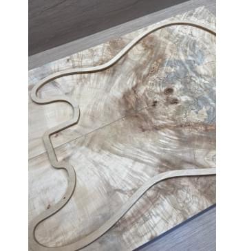 Клён Американский Волнистый заготовка на топ Смешанный АА Волна АА 18х182х535 мм - 2 шт. (книжкой)-11