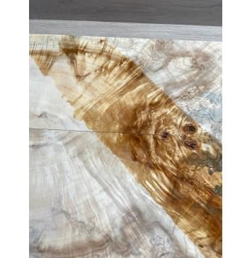 Клён Американский Волнистый заготовка на топ Смешанный АА Волна АА 18х182х535 мм - 2 шт. (книжкой)-15