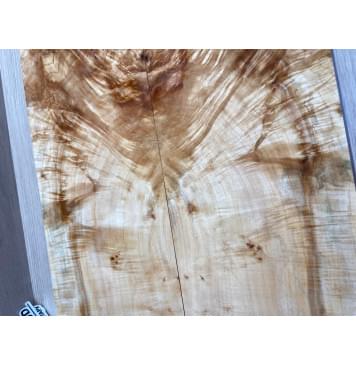 Клён Американский Волнистый заготовка на топ Смешанный АА Волна АА 18х182х535 мм - 2 шт. (книжкой)-18