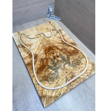 Клён Американский Волнистый заготовка на топ Смешанный АА Волна АА 18х182х535 мм - 2 шт. (книжкой)-22