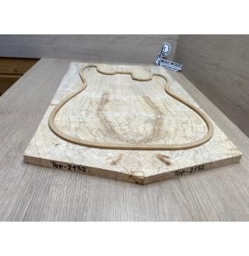 Клён Американский Волнистый заготовка на топ Смешанный АА Волна ААА 16х180х570-530 мм - 2 шт. (книжкой)-7