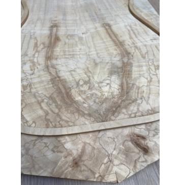 Клён Американский Волнистый заготовка на топ Смешанный АА Волна ААА 16х180х570-530 мм - 2 шт. (книжкой)-8