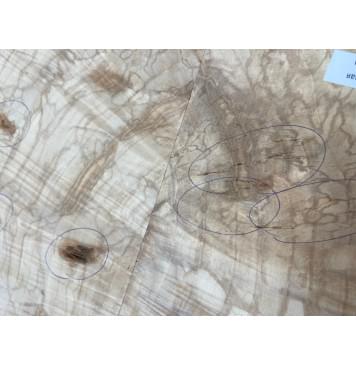 Клён Американский Волнистый заготовка на топ Смешанный АА Волна ААА 16х180х570-530 мм - 2 шт. (книжкой)-17