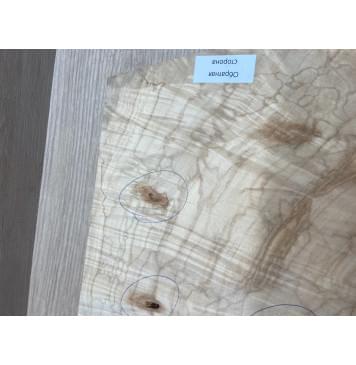 Клён Американский Волнистый заготовка на топ Смешанный АА Волна ААА 16х180х570-530 мм - 2 шт. (книжкой)-11