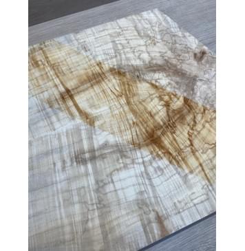 Клён Американский Волнистый заготовка на топ Смешанный АА Волна ААА 16х180х570-530 мм - 2 шт. (книжкой)-22