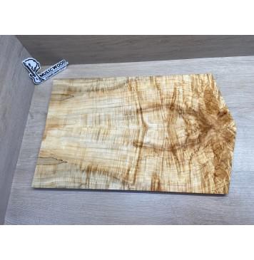 Клён Американский Волнистый заготовка на топ Смешанный АА Волна ААА 16х180х570-530 мм - 2 шт. (книжкой)-0