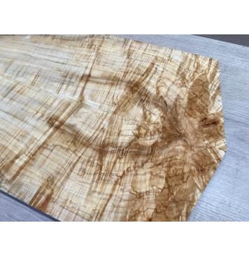 Клён Американский Волнистый заготовка на топ Смешанный АА Волна ААА 16х180х570-530 мм - 2 шт. (книжкой)-23