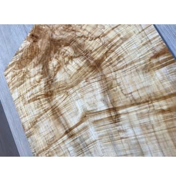 Клён Американский Волнистый заготовка на топ Смешанный АА Волна ААА 16х180х570-530 мм - 2 шт. (книжкой)-21