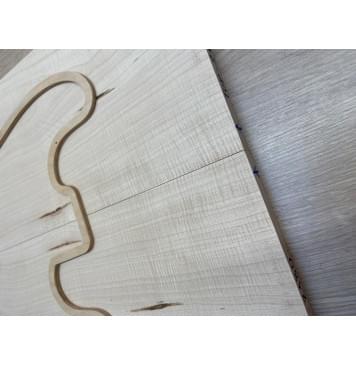 Клён Белый Явор, Волнистый заготовка на топ Смешанный АА Волна АА 20х193х605 мм - 2 шт (книжкой) Уценка-потемнения-15