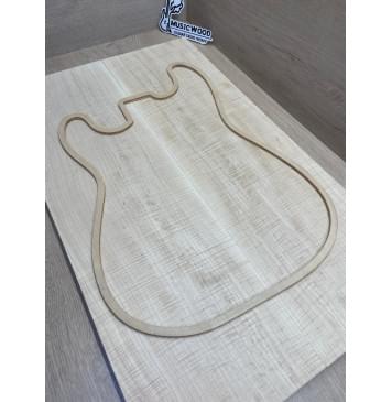 Клён Белый Явор, Волнистый заготовка на топ Радиал АА Волна ААА 18.7х194х635 мм - 2 шт (книжкой) Уценка-потемнения-5