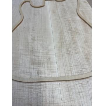 Клён Белый Явор, Волнистый заготовка на топ Радиал АА Волна ААА 18.7х194х635 мм - 2 шт (книжкой) Уценка-потемнения-8