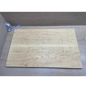 Клён Белый Явор, Волнистый заготовка на топ Радиал АА Волна ААА 18.7х194х635 мм - 2 шт (книжкой) Уценка-потемнения-0