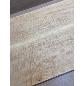 Клён Белый Явор, Волнистый заготовка на топ Радиал АА Волна ААА 18.7х194х635 мм - 2 шт (книжкой) Уценка-потемнения-17