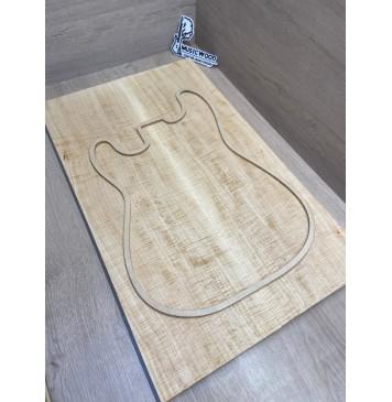 Клён Белый Явор, Волнистый заготовка на топ Радиал АА Волна ААА 18.7х194х635 мм - 2 шт (книжкой) Уценка-потемнения-18