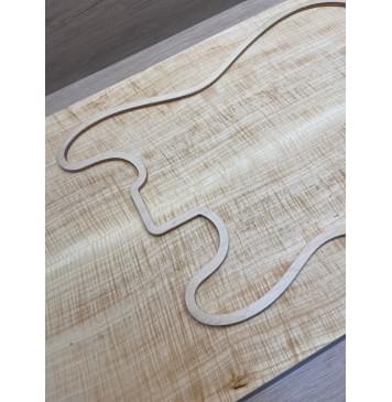 Клён Белый Явор, Волнистый заготовка на топ Радиал АА Волна ААА 18.7х194х635 мм - 2 шт (книжкой) Уценка-потемнения-20