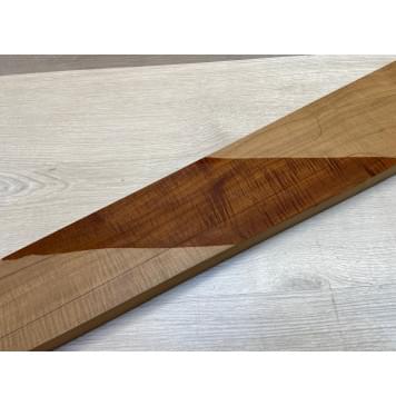 Клён Волнистый Печёный 180гр заготовка грифа для бас-гитары Смешанный АА Волна АА 41х140-83х895 мм-15