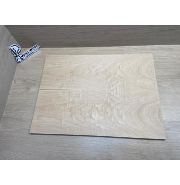 Клён Белый Явор, Волнистый заготовка на топ Тангент ААА Волна АА 9х195х530 мм - 2 шт (книжкой)-0