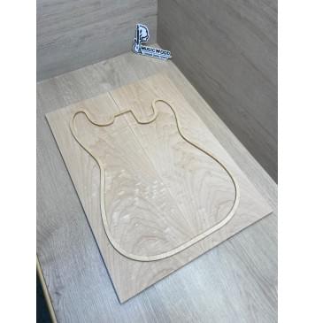 Клён Белый Явор, Волнистый заготовка на топ Тангент ААА Волна АА 9х195х530 мм - 2 шт (книжкой)-6