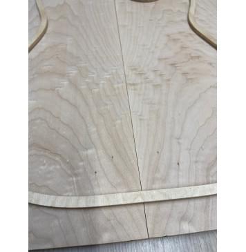 Клён Белый Явор, Волнистый заготовка на топ Тангент ААА Волна АА 9х195х530 мм - 2 шт (книжкой)-2