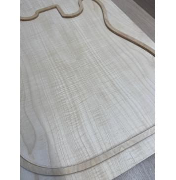 Клён Белый Явор, Волнистый заготовка на топ Смешанный ААА Волна АА 18х181х540 мм - 2 шт (книжкой) Уценка-потемнения с обратной стороны-7