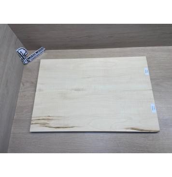 Клён Белый Явор, Волнистый заготовка на топ Смешанный ААА Волна АА 18х181х540 мм - 2 шт (книжкой) Уценка-потемнения с обратной стороны-9