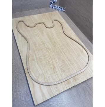 Клён Белый Явор, Волнистый заготовка на топ Смешанный ААА Волна АА 18х181х540 мм - 2 шт (книжкой) Уценка-потемнения с обратной стороны-14