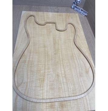 Клён Белый Явор, Волнистый заготовка на топ Смешанный ААА Волна АА 18х181х540 мм - 2 шт (книжкой) Уценка-потемнения с обратной стороны-13