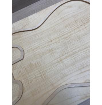 Клён Белый Явор, Волнистый заготовка на топ Смешанный ААА Волна АА 18х181х540 мм - 2 шт (книжкой) Уценка-потемнения с обратной стороны-15