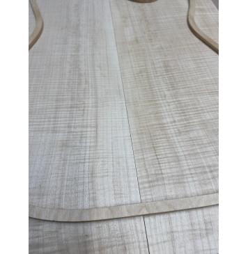 Клён Белый Явор, Волнистый заготовка на топ Радиал АА Волна ААА 19х187х550 мм - 2 шт (книжкой) Уценка-потемнения-11