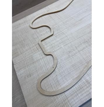 Клён Белый Явор, Волнистый заготовка на топ Радиал АА Волна ААА 19х187х550 мм - 2 шт (книжкой) Уценка-потемнения-13