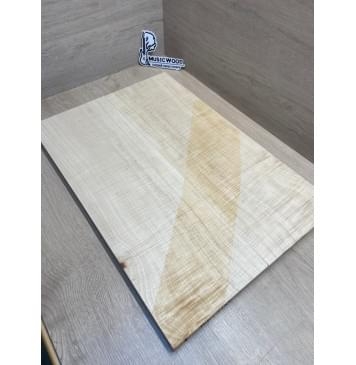 Клён Белый Явор, Волнистый заготовка на топ Радиал АА Волна ААА 19х187х550 мм - 2 шт (книжкой) Уценка-потемнения-16