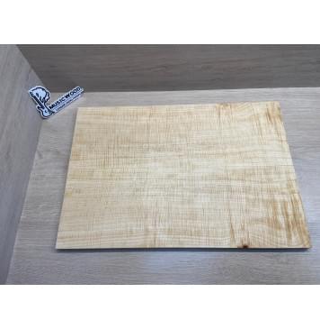 Клён Белый Явор, Волнистый заготовка на топ Радиал АА Волна ААА 19х187х550 мм - 2 шт (книжкой) Уценка-потемнения-0