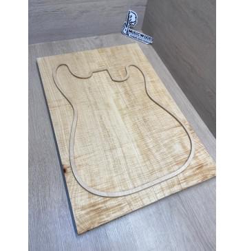 Клён Белый Явор, Волнистый заготовка на топ Радиал АА Волна ААА 19х187х550 мм - 2 шт (книжкой) Уценка-потемнения-18