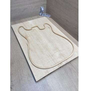 Клён Белый Явор, Волнистый заготовка на топ Радиал А Волна ААА 20х184х545 мм - 2 шт (книжкой) Уценка-потемнения-6