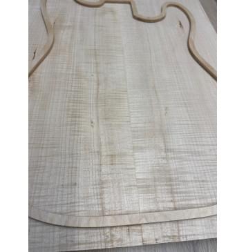 Клён Белый Явор, Волнистый заготовка на топ Радиал А Волна ААА 20х184х545 мм - 2 шт (книжкой) Уценка-потемнения-10