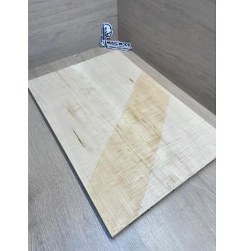 Клён Белый Явор, Волнистый заготовка на топ Радиал А Волна ААА 20х184х545 мм - 2 шт (книжкой) Уценка-потемнения-11